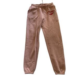 Cherry LA Sweatpant Womens XS Blush Valentines Day Limited Edition Fleece Jogger
